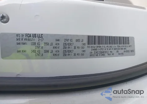 2017 Chrysler Pacifica Touring z USA, uszkodzony, nr VIN 2C4RC1DG8HR676712